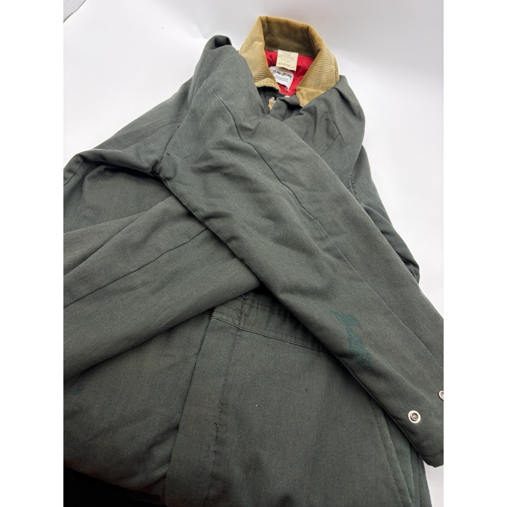 Walls Zero Zone Insulated Coveralls Size M 38-40 Green Vintage Made USA Workwear - Picture 2 of 10